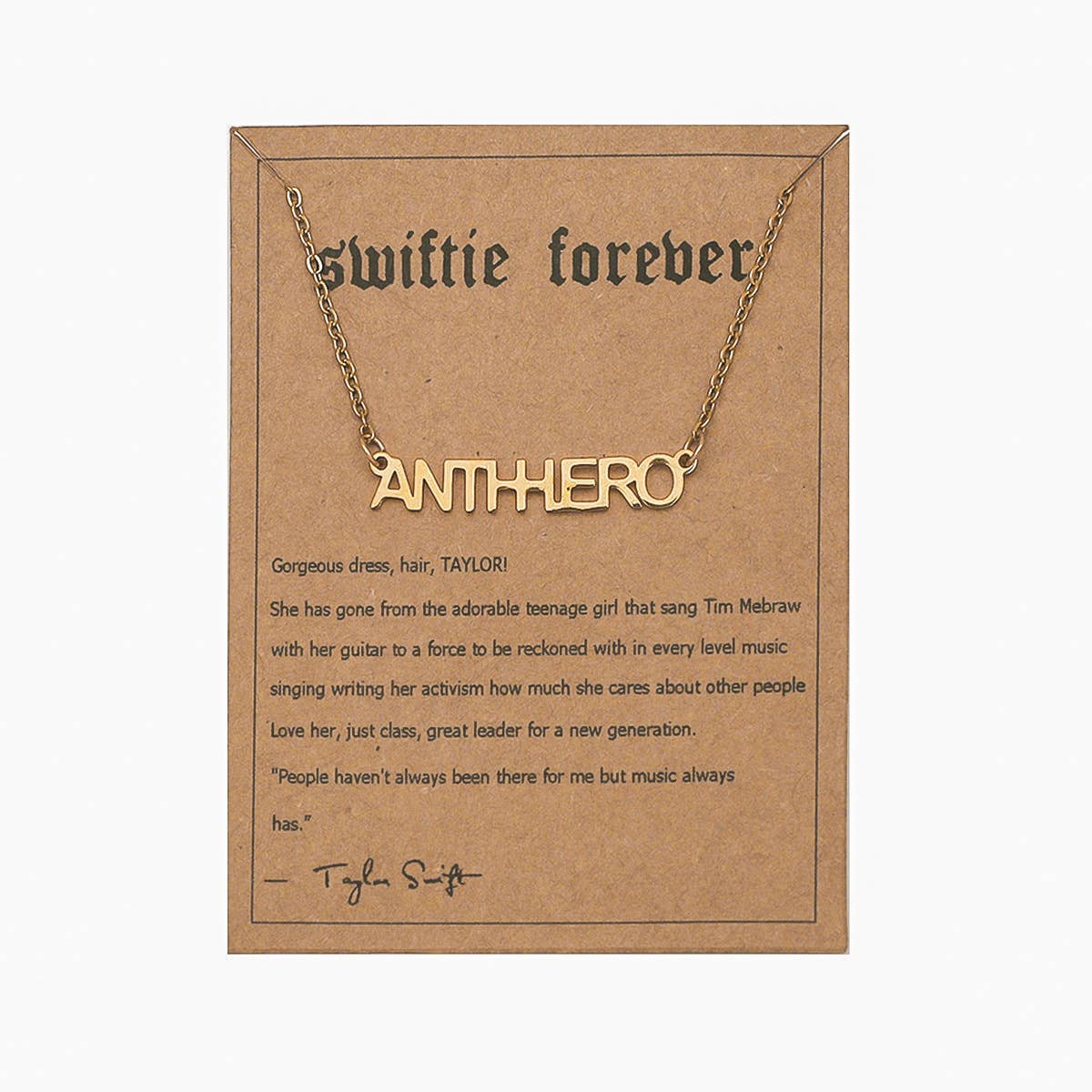 Taylor swift FEARLESS necklace