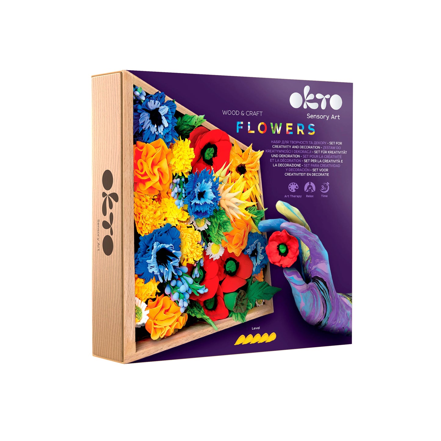 OKTO DIY Wood & Craft Flower Clay Kits
