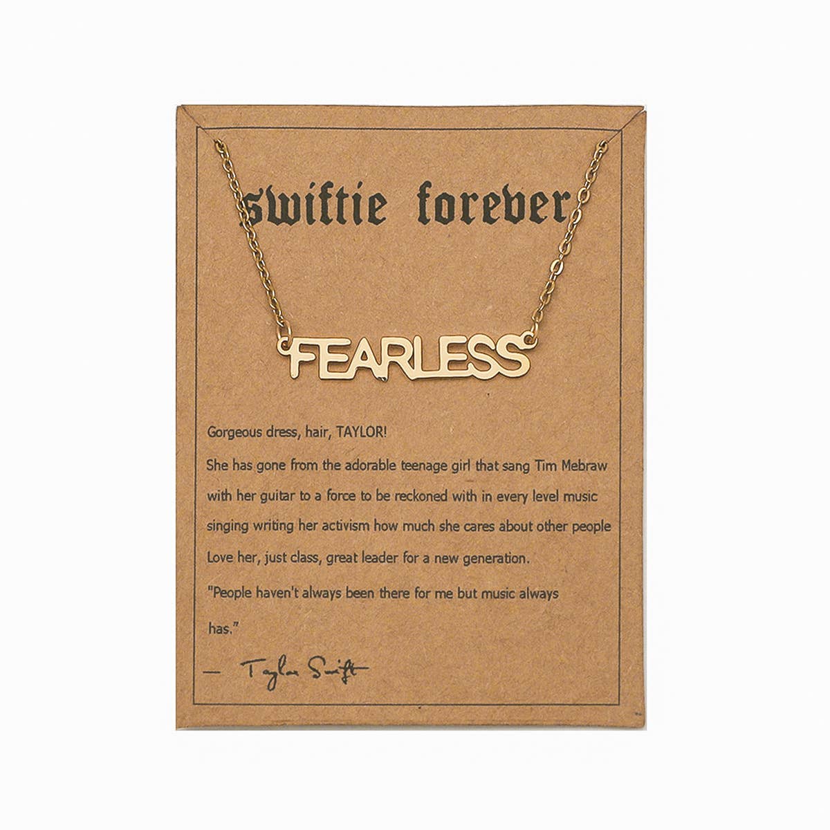 Taylor swift FEARLESS necklace