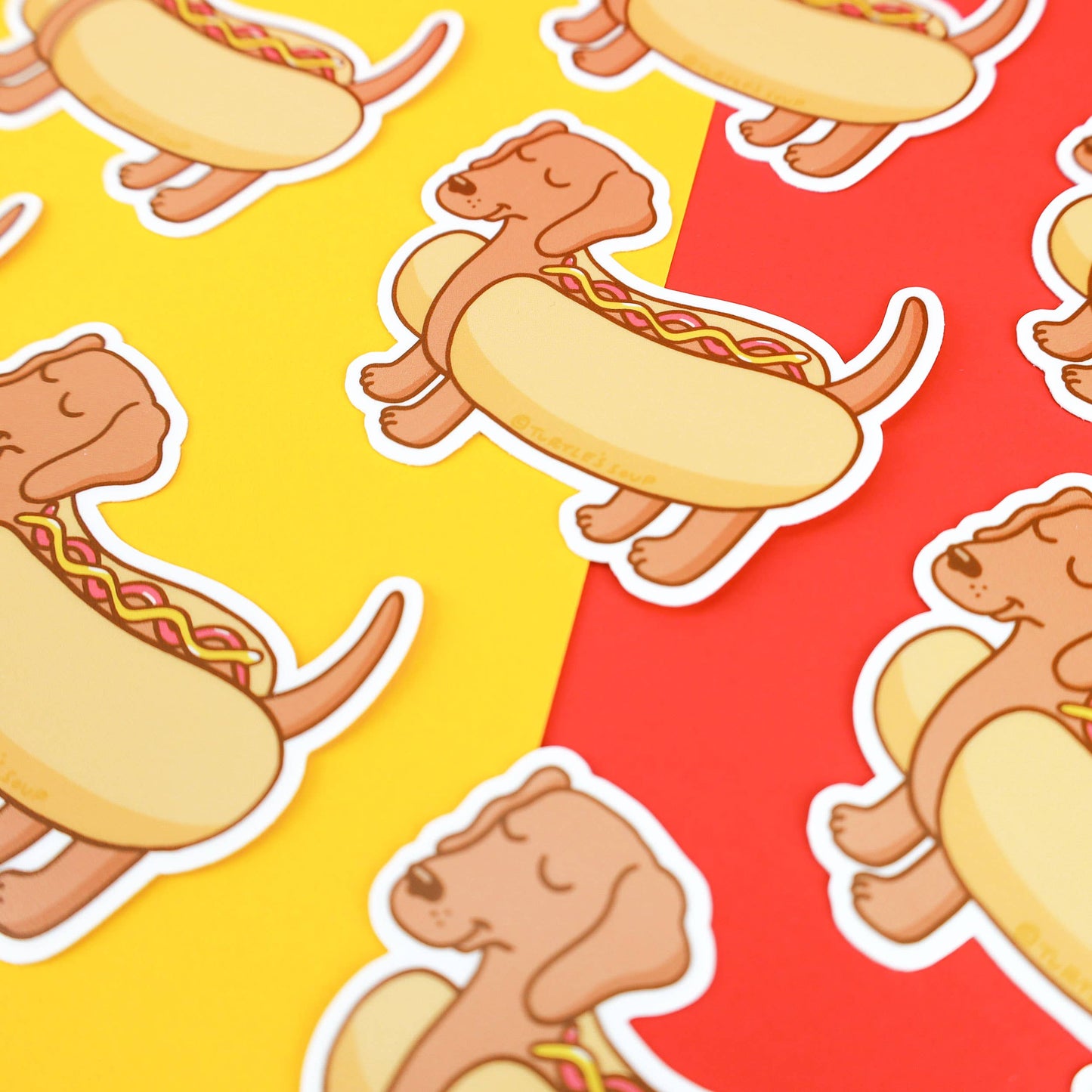 Hot Dog Puppy Sticker