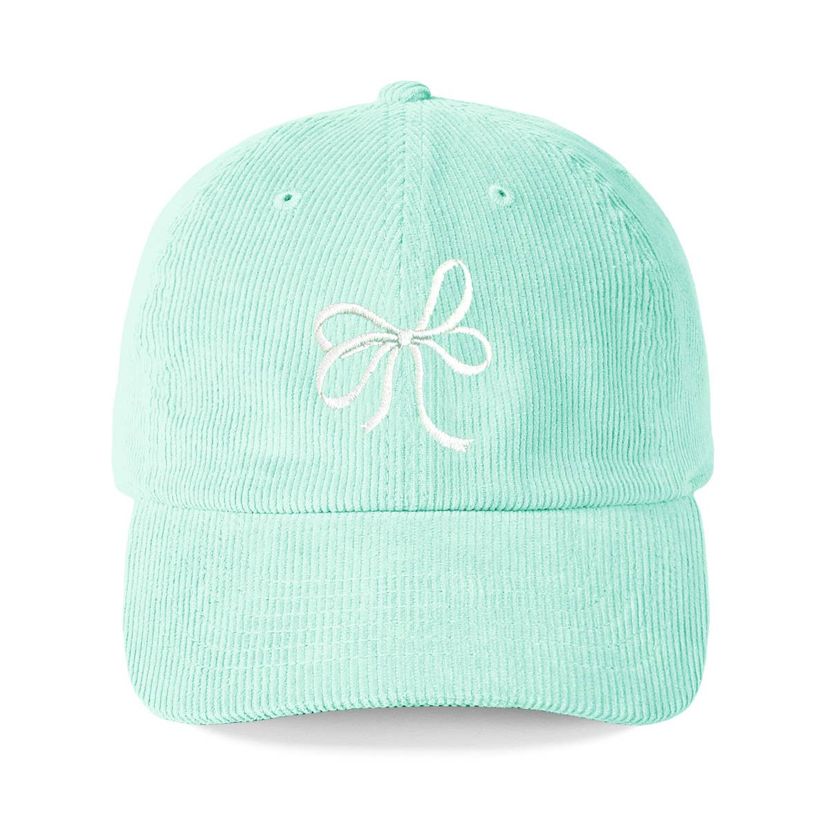 Bow Mint Corduroy Cap