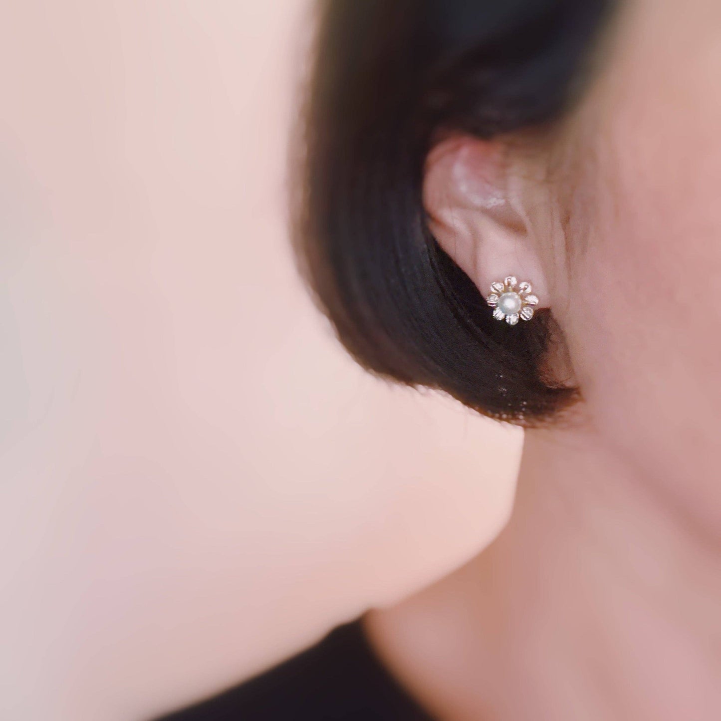 Sunny Side Up Pearl Earrings