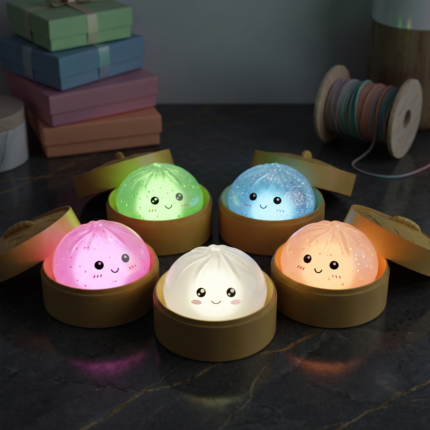 Glow-in-the-Dark Dumpling Squishy