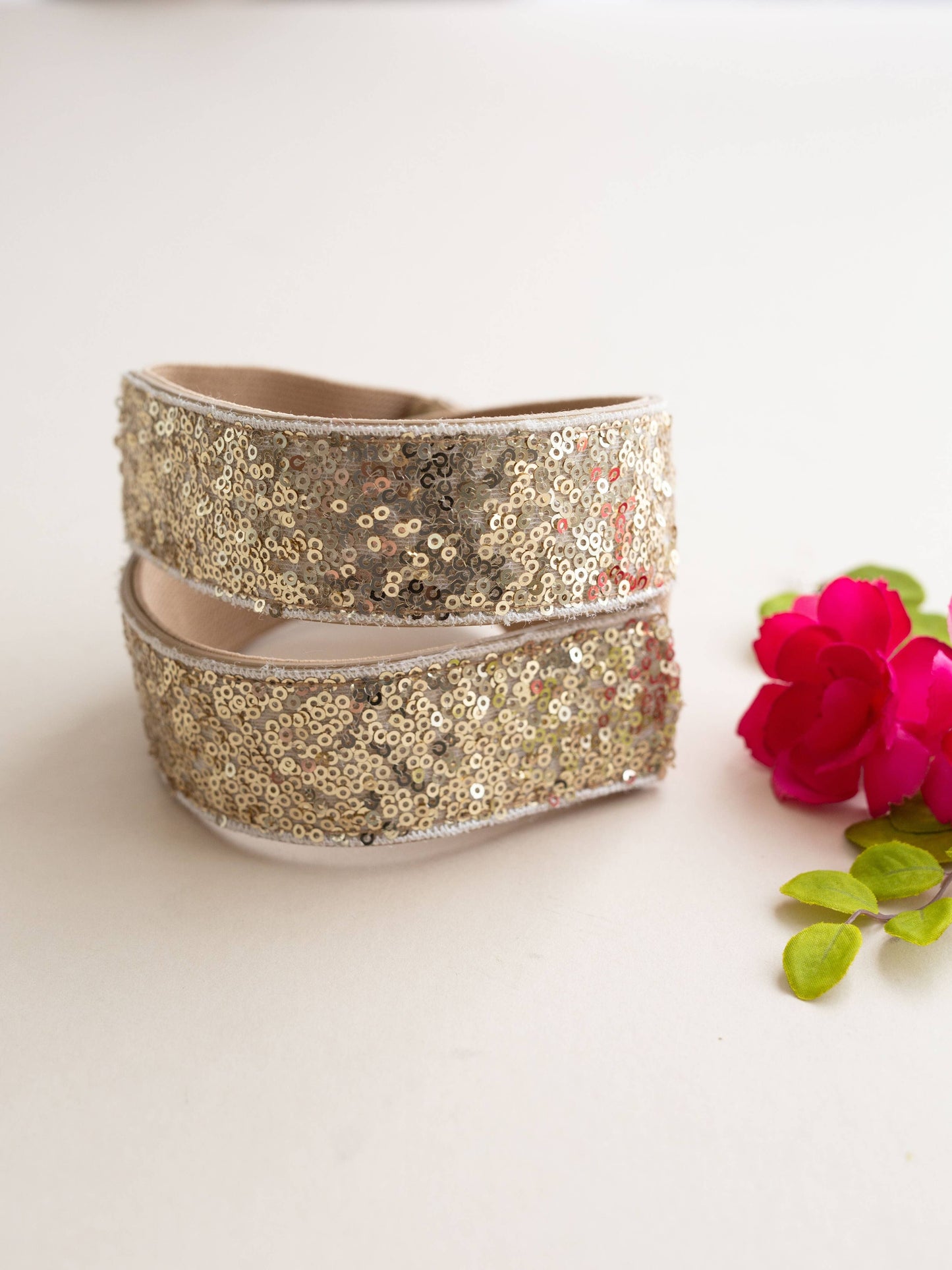 Molly Sequin Belt in Gold