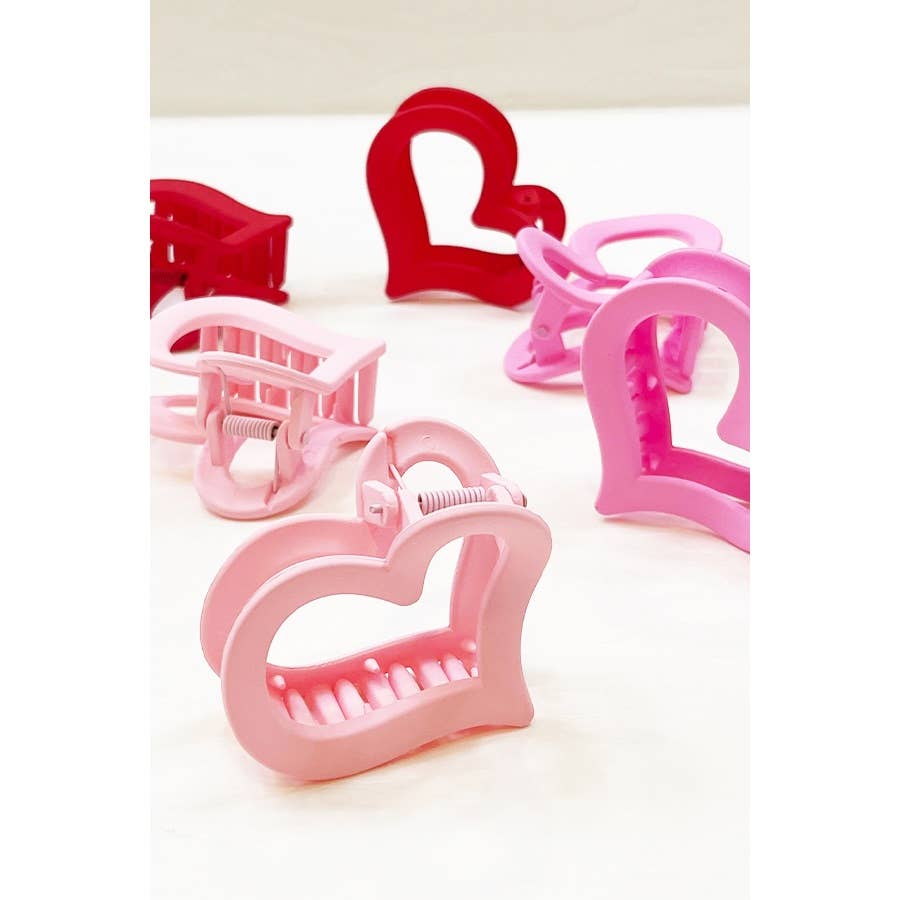 2 pcs Heart Claw Clip