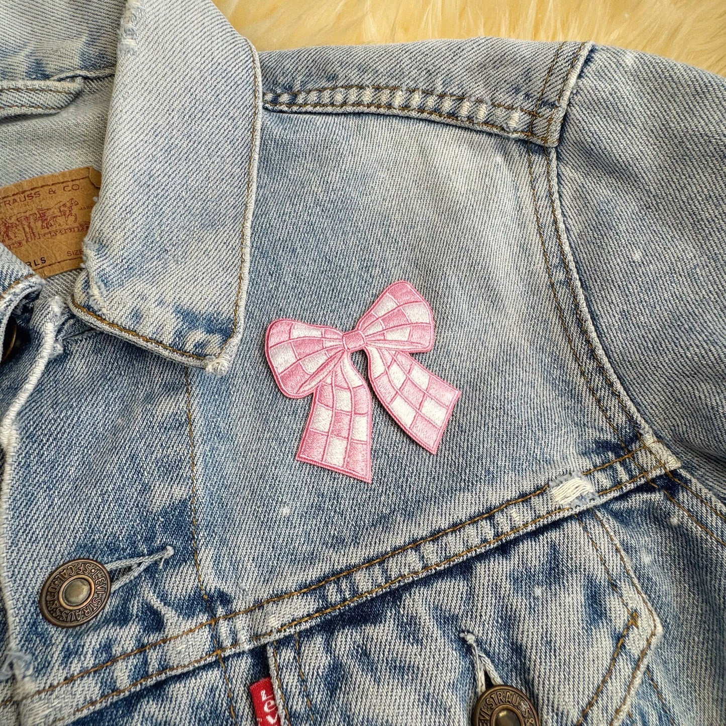 Checkered Bow Patch