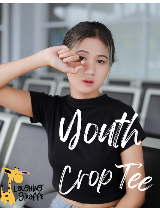 Girls Crop Top T-shirt Blank Youth Trendy Blank Tee DIY