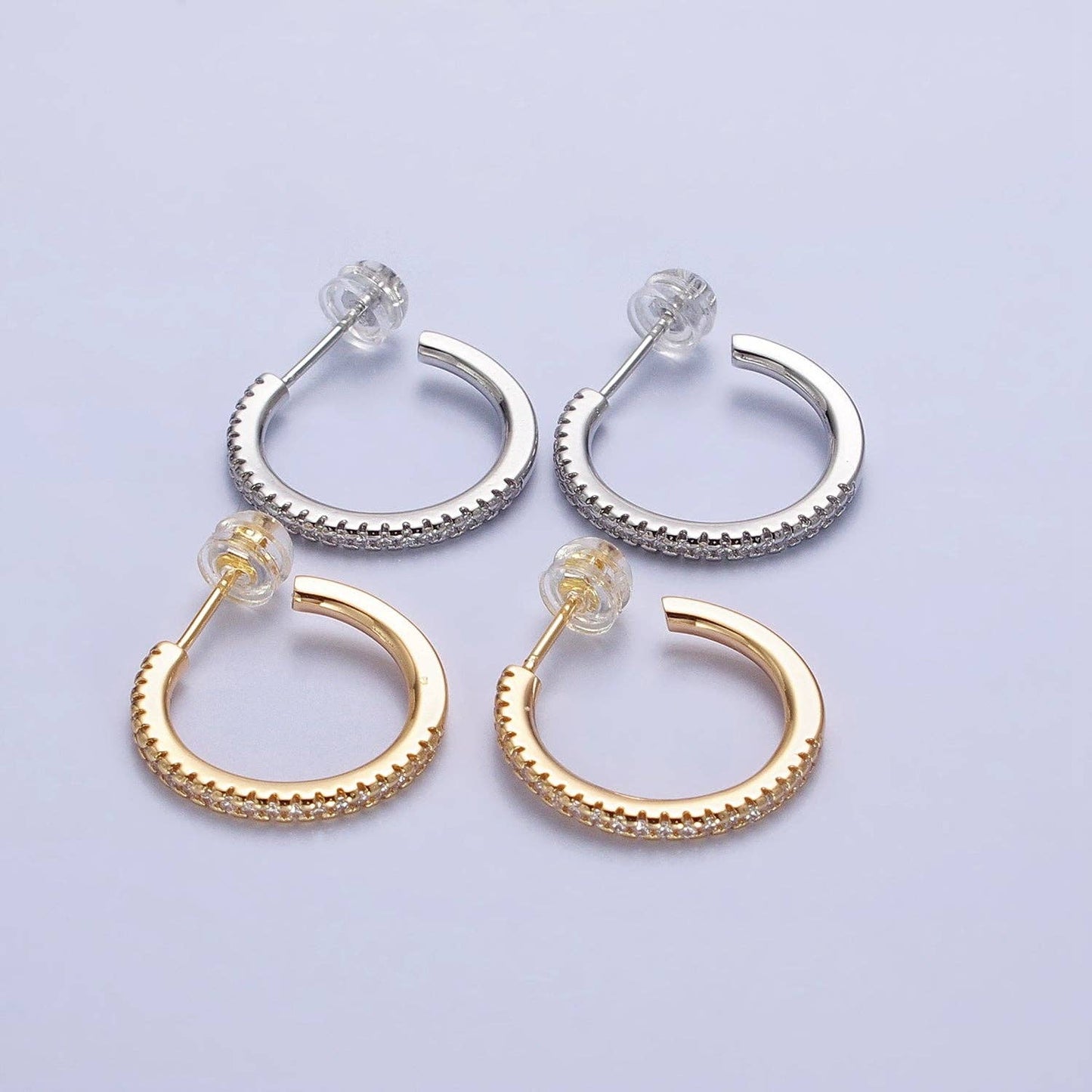 Circular Round Stud Earrings