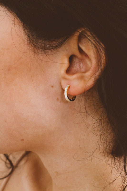 Effortless Crystal Hoops - Hypoallergenic