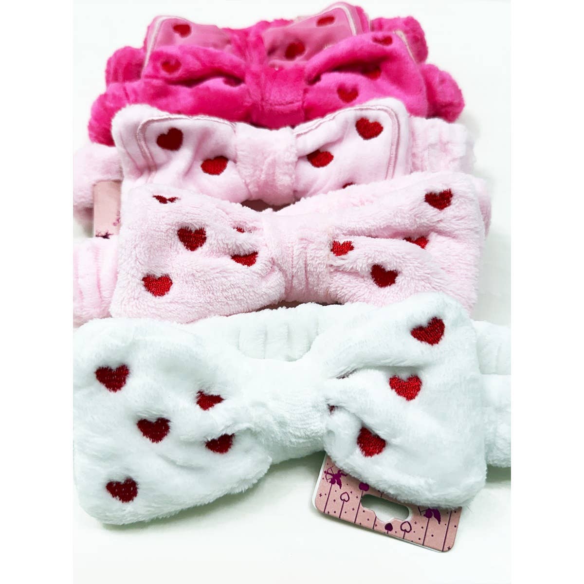 Heart Embroidered Shower Headband