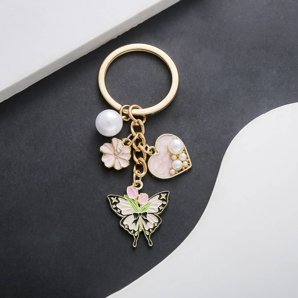 Butterfly Tulip Keychain