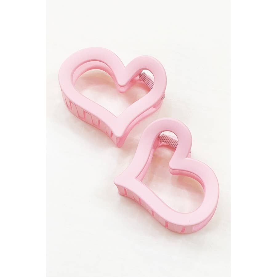 2 pcs Heart Claw Clip