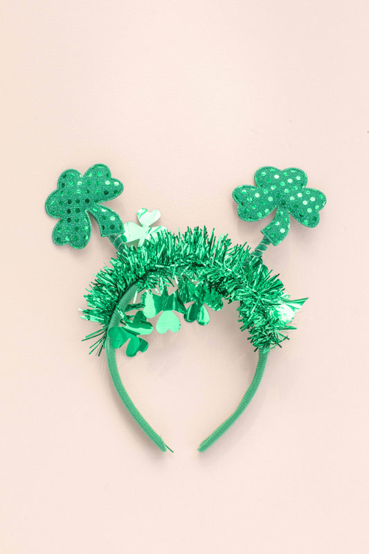 St Patrick Green Clover Headband