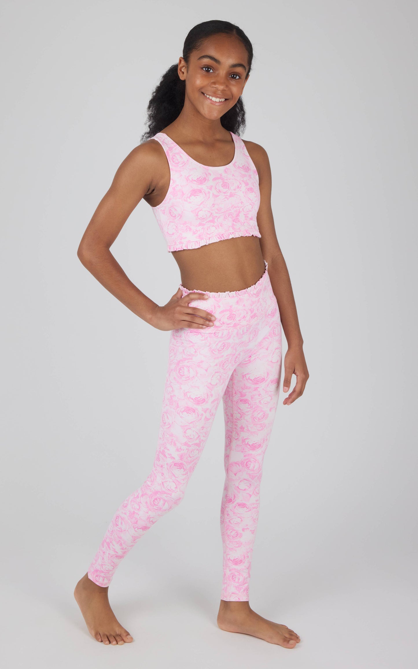 Girls Lux Ruffle Detailed Bra and Leggings - SET