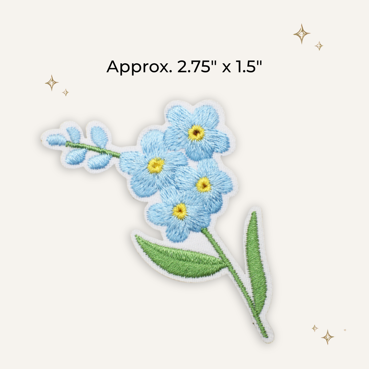 Forget Me Not Embroidered Patch