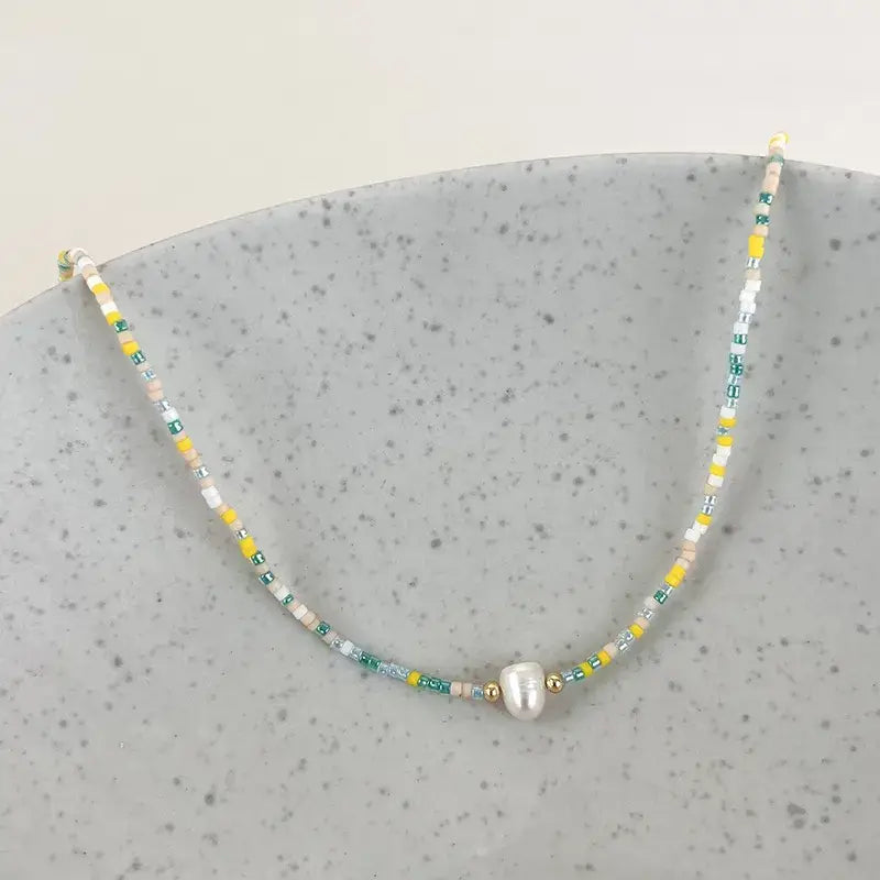 Bohemian Fresh Water Pearl Beaded Necklace