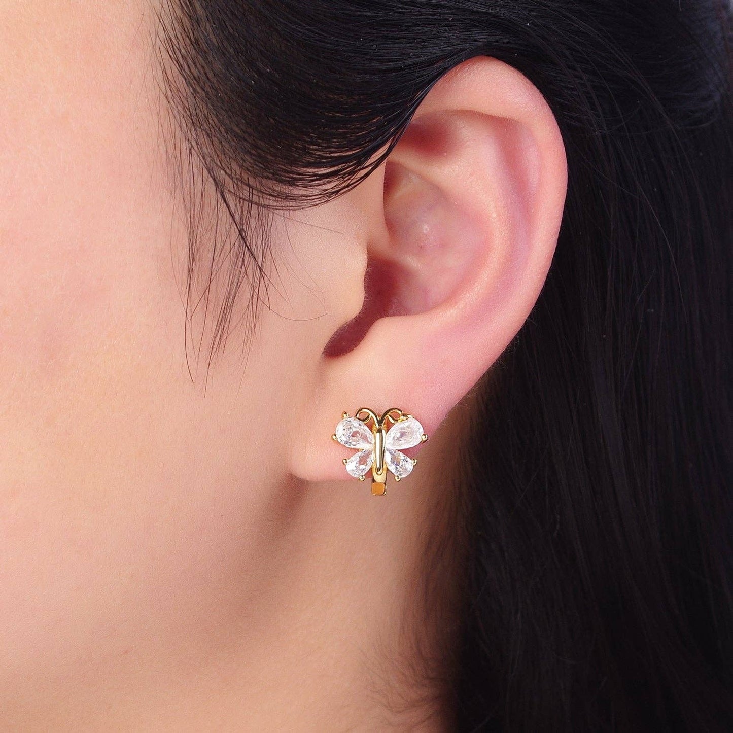 Gold Butterfly Earrings