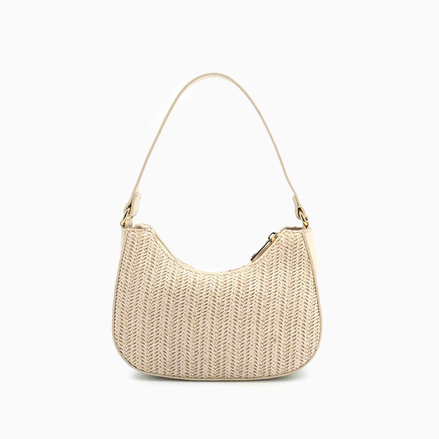 Chic Floral Straw Shoulder Bag with Top Handle Beach Purse