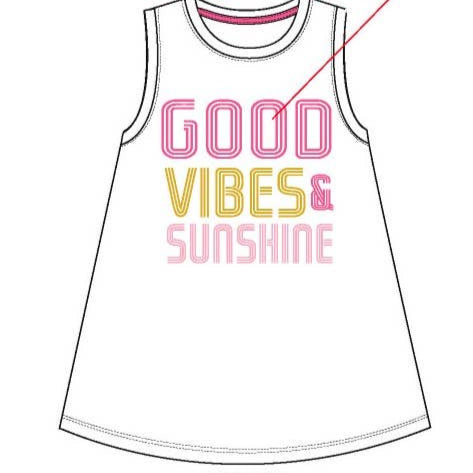 Good vibes & Sunshine embroidery tank top