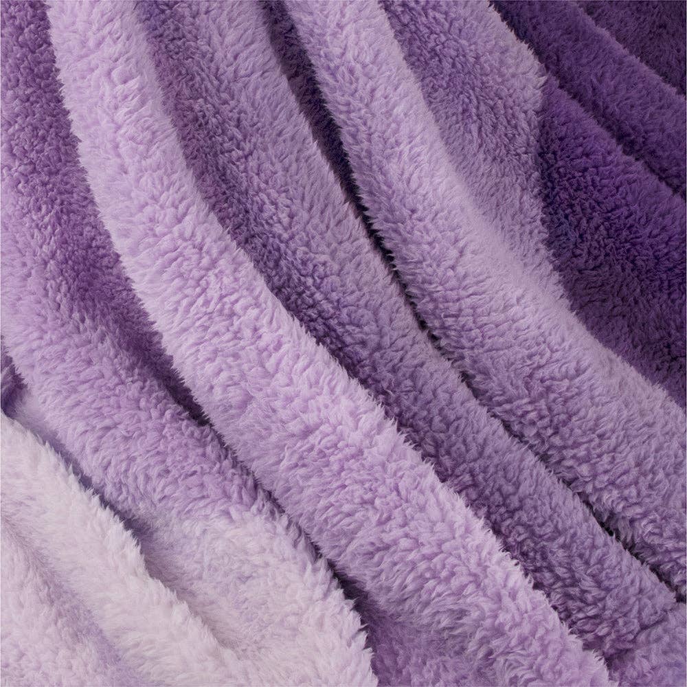 Gradient Ombre Shaggy Sherpa Blanket