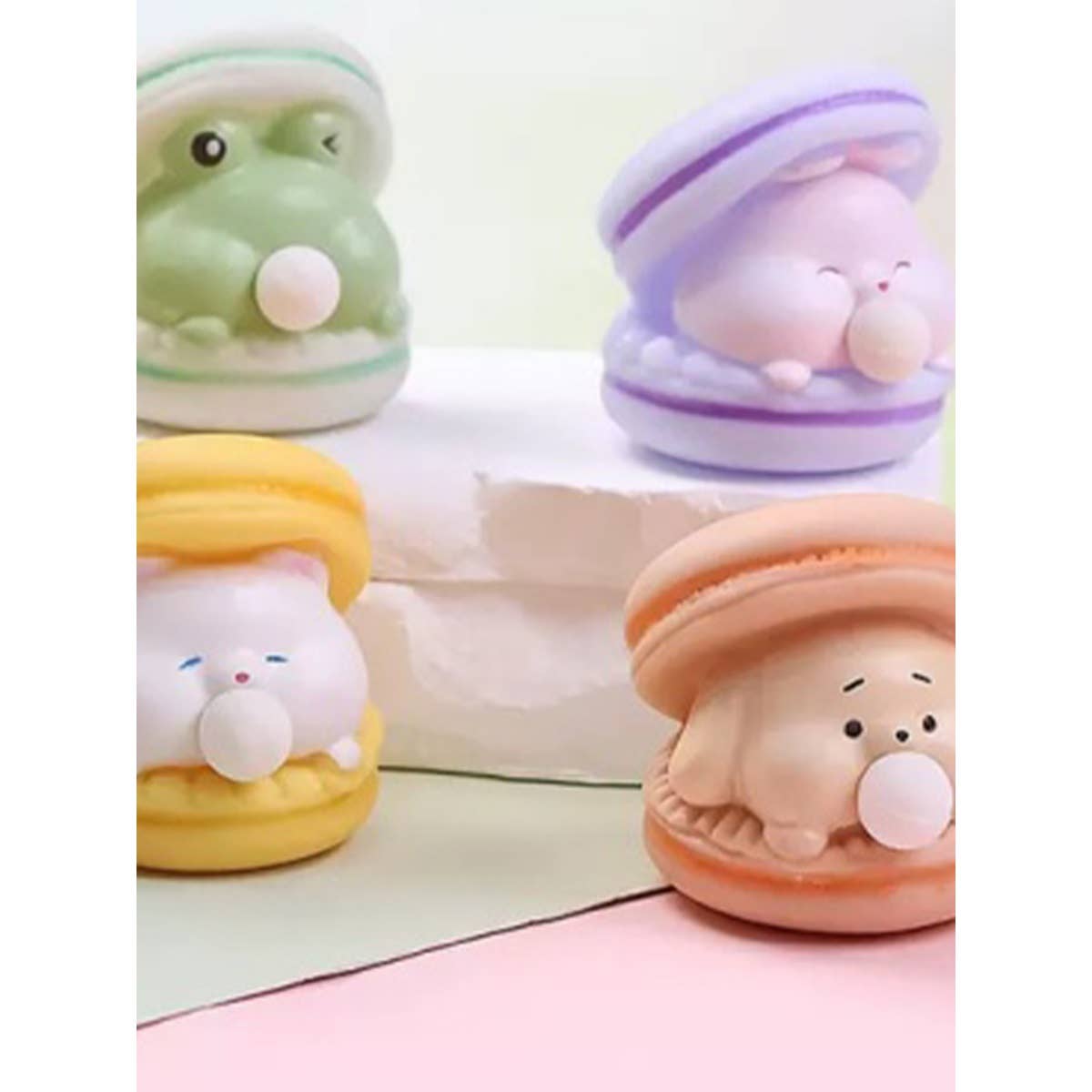 Macaroon Squeeze Animals Spit Bubble Toy