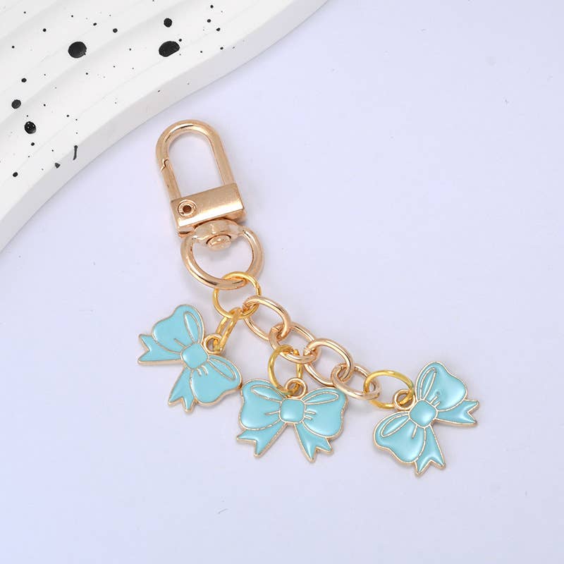 Three Mini Bow Keychain