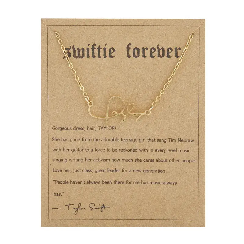 Taylor Swift Swiftie Pendant Necklace by Eras Necklace