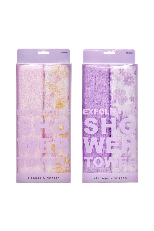 Exfoliating 2pcs Shower Towel Set