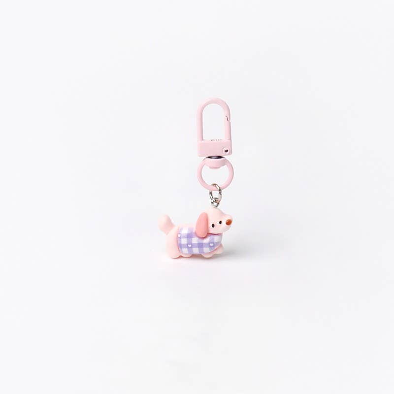 Cute Running Puppy Keychain