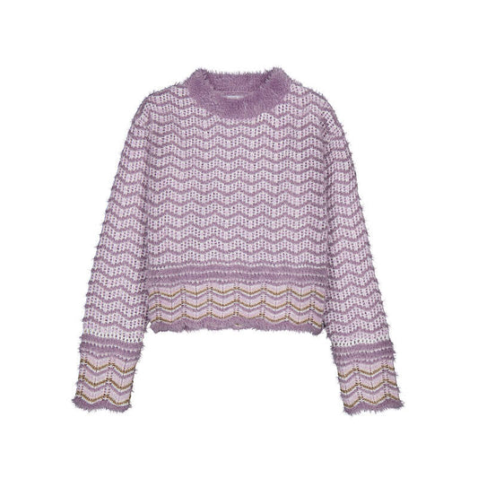 Lavender Geometric Sweater
