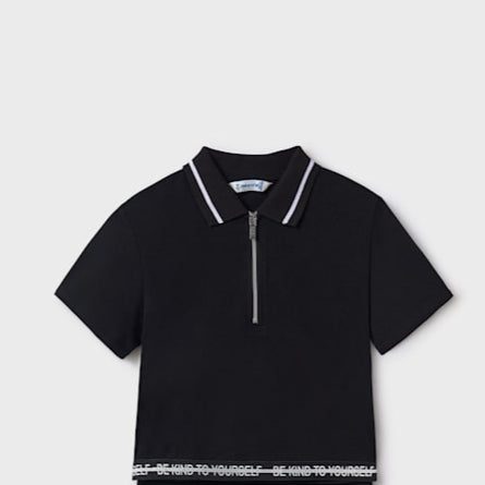 Black Polo Top