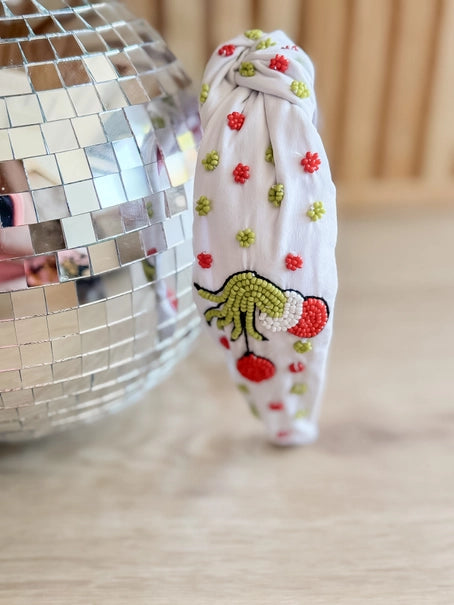 Christmas Beaded Headband