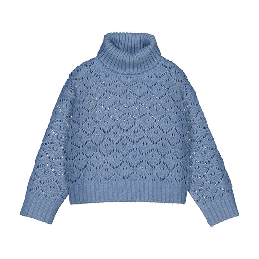 Openwork turtleneck jersey
