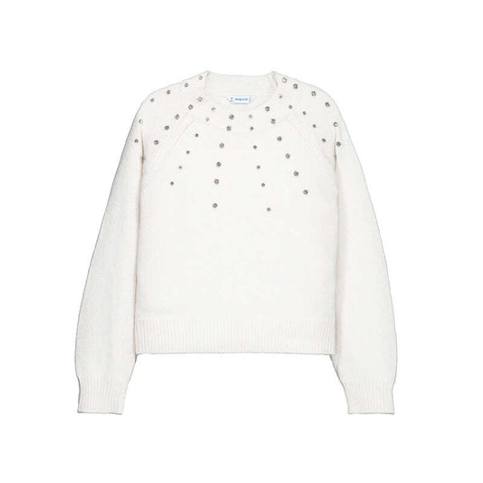 Cream Strass Sweater